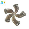 Wholesale gemstone jewelry Crystal Pave Flat Ox Horn Agate Pendants